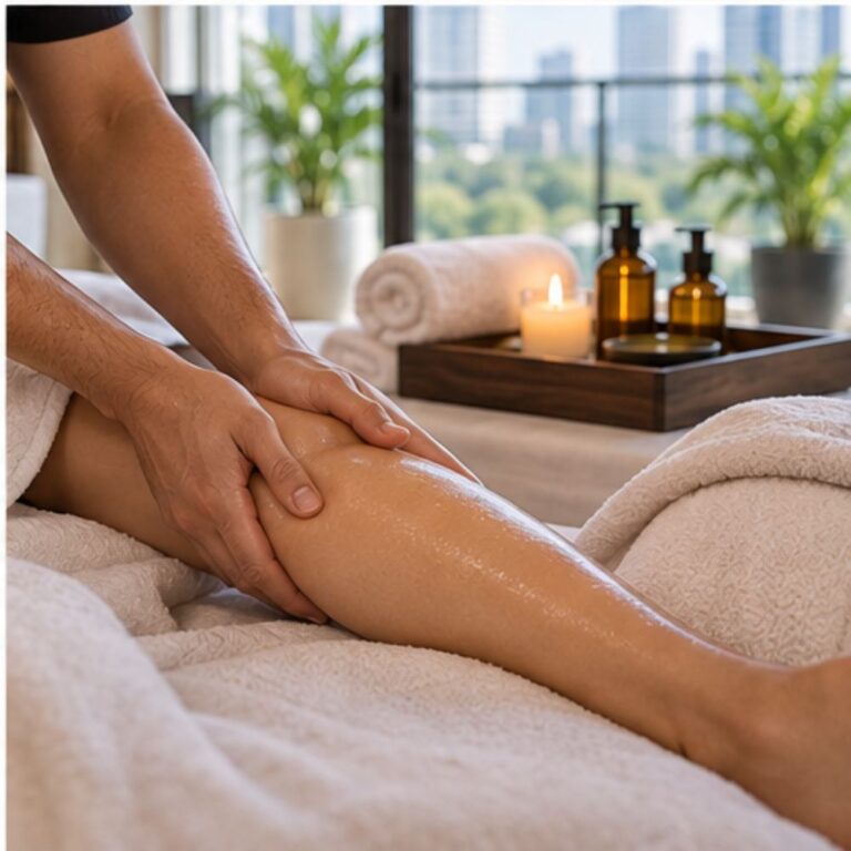 Couples massage in a Budapest apartment